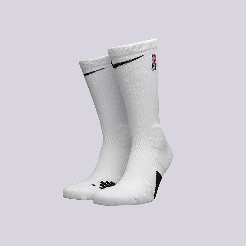 мужские белые носки Nike Elite NBA Crew Basketball Socks SX7587-100 - цена, описание, фото 1